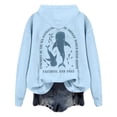 thumbnail image 5 of Arlun Women's Shark Graphic Printed Hoodies Soft Comfortable Long Sleeve Pullover Sweatshirts Ocean Style Graphic Casual Plus Size Hooded Sweatshirts for Women Sky Blue L, 5 of 6