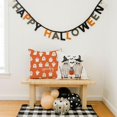 thumbnail image 5 of Spooky Ghost Orange Halloween Throw Pillow Covers 18x18 Set of 2 Cute Halloween Fall Indoor Outdoor Farmhouse Decorations Decorative Throw Pillows Cases for Home Living Room Couch Decor, 5 of 6