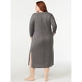 thumbnail image 2 of Joyspun Women's Hacci Knit V-Neck Chemise, Sizes S to 3X, 2 of 4