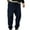 Navy, variant on AherBiu Joggers for Men Drawstring Elastic Waist Fall Winter Sweatpants with Pockets Comfy Soft Workout Sports Trousers
