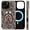 Camo Camouflage, variant on Magnetic Case for iPhone 17, Vintage Camo Pattern Design, Shockproof Glossy 2 in 1 Dual Layer, MagSafe Compatible Protective Phone Case for Women Men Boys