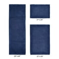 thumbnail image 2 of Better Trends 3 Piece Premium Bathroom Rug Set 100% Cotton Soft Tufted Bath Mat Water absorbent Reversible Bath Rug Perfect for Bathroom, Shower and Bathtub Use, Navy - Edge Collection, 2 of 5