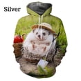 thumbnail image 3 of Sudadera con capucha con estampado 3D de animales de erizo para hombre, sudaderas con capucha para niños, lindas sudaderas con capucha, ropa unisex de moda, 3 of 4