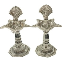 925 Sterling Silver Hallmarked 40ml Capacity Peacock Deepak (Diya) Pair