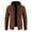 Brown, variant on Mens Heavy Warm Sherpa Fleece Lined Hoodie Jackets Long Sleeve Full Zip Up Thick Cable Knitted Cardigan Sweater Coats with Pockets(Army Green,L)