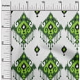 thumbnail image 2 of oneOone Polyester Spandex Green Fabric Asian Ikat Sewing Material Print Fabric By The Yard 56 Inch Wide, 2 of 4