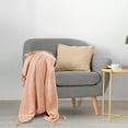 thumbnail image 3 of Ox Bay Peach Orange Cotton Throw, 60" x 50", 3 of 12