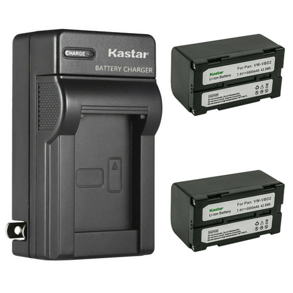 Kastar 2-Pack Battery and AC Wall Charger Replacement for JVC BN-V812, BN-V812U, BN-V814, BN-V814U, JVC GR-DLS1U, GR-DV9000, GR-DVL, GR-DVL9000, GR-DVL9000U, GR-DVM1, GR-DVM1U, GR-DVM801, GR-VBM1
