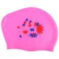 thumbnail image 4 of GAXIRE Gorro De Natación Con De En Silicona Rosa Impermeable Y Flexible Para Natación, 4 of 7
