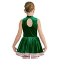 thumbnail image 3 of TiaoBug Christmas Gingerbread Costume for Kids Girls Cookie Role Play Velvet Tutu Dress Dancewear Green 14, 3 of 7
