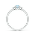 thumbnail image 2 of Angara Natural 0.4 Ct. Aquamarine with Diamond Solitaire Ring in Sterling Silver for Women (Ring Size: 3.5), 2 of 9