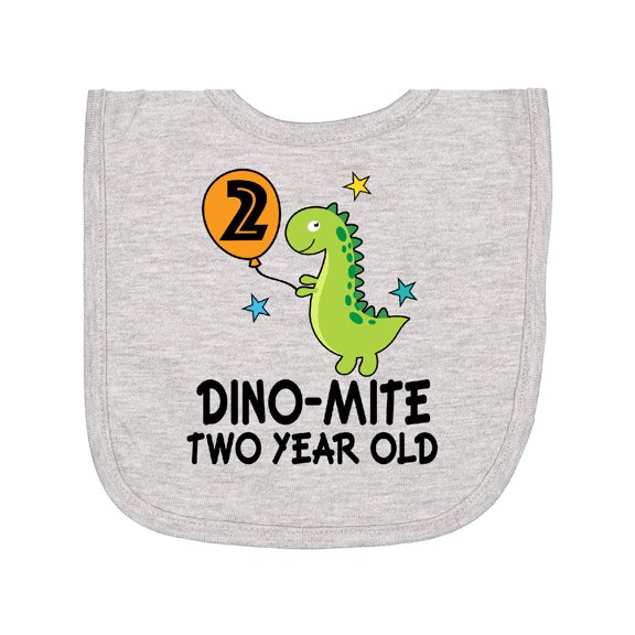 Inktastic 2nd Birthday Dinosaur Party Two Year Old Newborn Bib