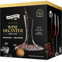 Le Portteus Red Wine Decanter Carafe And Aerator, Hand Blown Glass, Lead-free Crystal