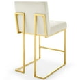 thumbnail image 4 of Modway Privy Gold Stainless Steel Performance Velvet Counter Stool in Gold Ivory, 4 of 8
