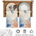thumbnail image 5 of Orange Navy Blue Coral Kitchen Towels Set of 3, Summer Beach Coastal Retro Absorbent Dish Towels for Kitchen, Microfiber Hand Towel, Quick Drying Tea Towel for Cleaning Decorative Dishcloths, 5 of 7