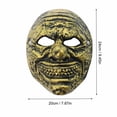 thumbnail image 2 of Scary Clown Mask 10 Inch Gold Masquerade Mask Halloween Mask for Masquerade Party Halloween Scary Halloween Decor for Adult Events, 1 Pack, 2 of 4