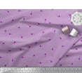 thumbnail image 3 of Soimoi Purple Heavy Satin Fabric Floral & Check Printed Craft Fabric by the Yard 54 Inch Wide, 3 of 3