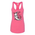 thumbnail image 2 of Wild Bobby Crescent Moon Astrology Puff Print Fashion Ladies Racerback Tank Top, Hot Pink, Small, 2 of 6