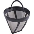 thumbnail image 1 of Permanent coffee machine filter (filter for coffee and tea machines, Ø 12 cm, height 10 cm, stainless steel mesh, reusable, dishwasher safe, spare for size 4) Black, 1 of 5