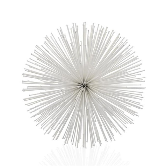 Modern Day Accents 5450 Erizo Spiked Sphere, White - Large
