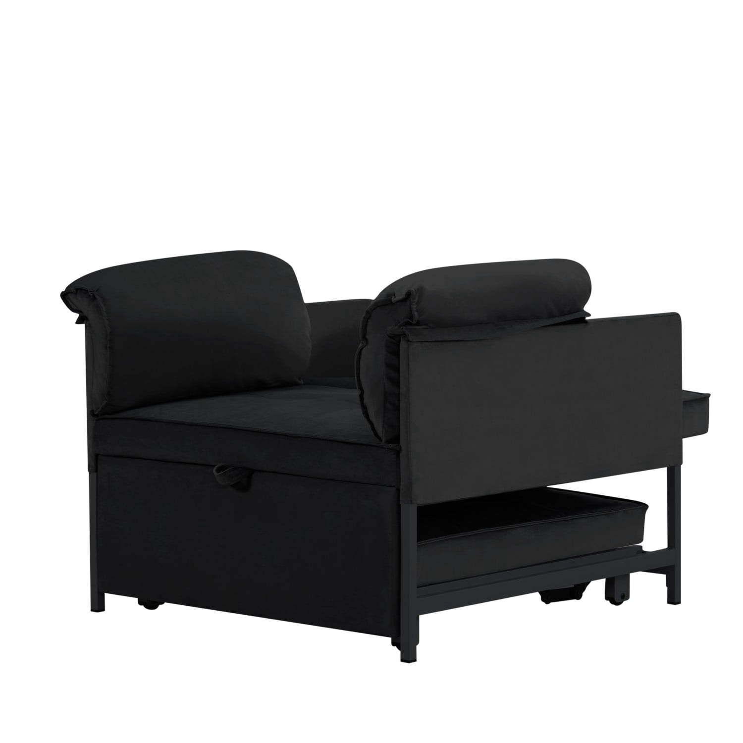 Gewnee Single Convertible Chair Bed, Sleeper Chair Bed 3 in 1, Stepless Adjustable Backrest,Armchair, Sofa Bed Pull Out Sleeper Bed Living Room, Bedroom