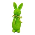 thumbnail image 4 of Figura de conejo de Pascua flocado, estatua de conejo, decoración de Pascua, linda mesa de espuma Verde, 4 of 9