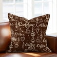 thumbnail image 2 of Coffee Beans Throw Pillow Cover Love Heart Vintage Brown Cotton Linen Cushion Cover Throw Pillow Case with Invisible Zipper for Couch Sofa Bed Chair Car 20x20 Inch, 2 of 9