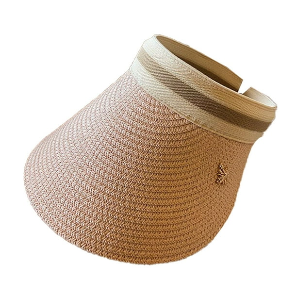 Sombrero de visera solar de ala ancha, gorra de playa de verano plegable