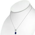 thumbnail image 2 of 925 Sterling Silver Rectangular Teardrop Clear CZ Elegant Pendant Necklace, 18", 2 of 5