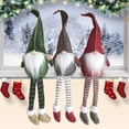 thumbnail image 5 of Juego de 3 gnomos navideños - Adornos navideños - Escandinavo hecho a mano para decoración del hogar - Lindos adornos de Papá Noel - Materiales de primera calidad - Verde,, 5 of 5