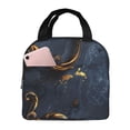 thumbnail image 1 of Fotbe Elegant Gold Scrollwork Bolsa Térmica con Estampado y Forro de Aluminio Grueso Bolsa de Almuerzo con Bolsillo Frontal para Hombres y Mujeres, Ideal para Trabajo, Escuela, 1 of 8