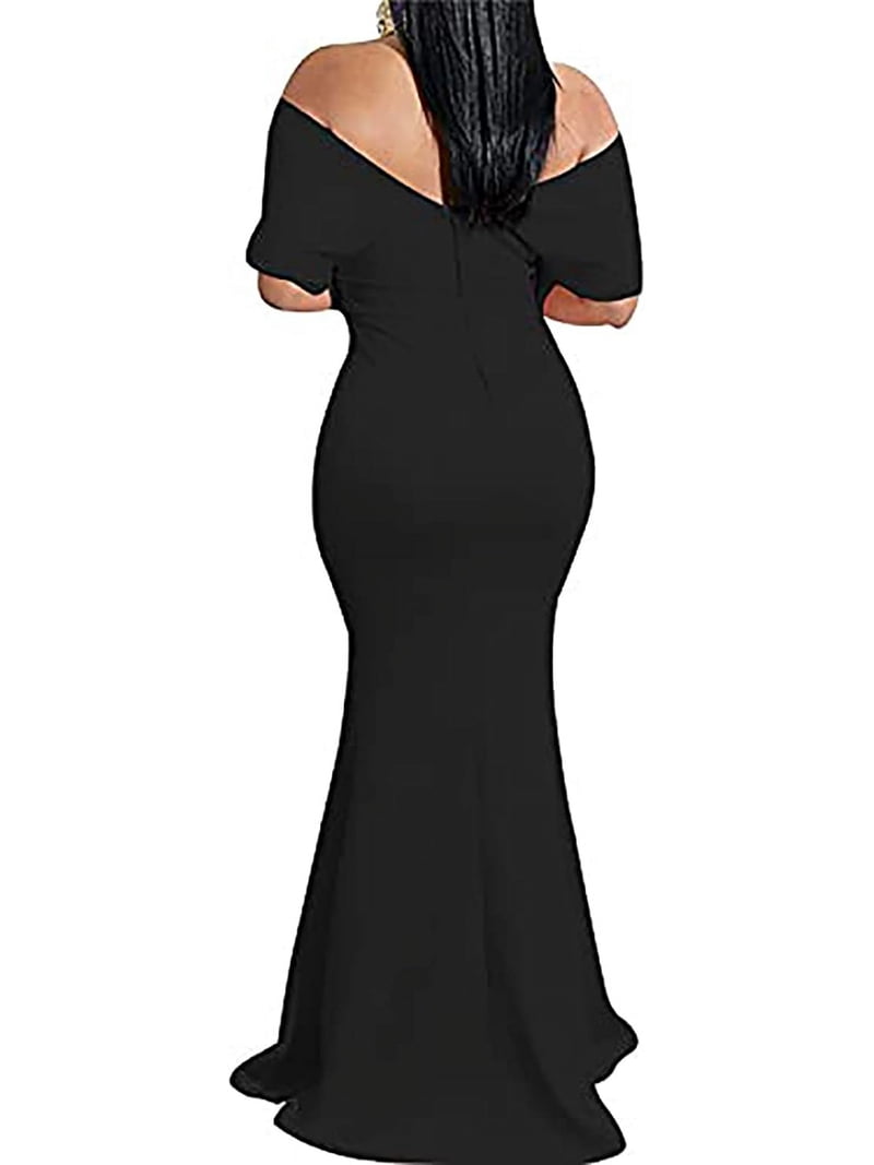 chinese dress ladies Sensual Elegant Chic Fishtail Maxi Dress Black / M main image 0