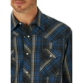 thumbnail image 2 of Wrangler Men's Long Sleeve 2 Pocket Plaid Woven Western Shirt, 2 of 5
