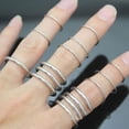 thumbnail image 1 of 16pcs/Set New Stylish Punk Stackable Plain Band Above Knuckle Midi Finger Ring, 1 of 5