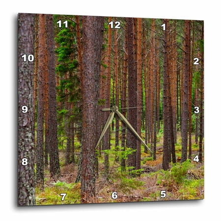 3drose, Pine Tree Forest, Smaland, Sweden - Eu28 Pka0060 - Per Karlsson, 10x10 Wall Clock