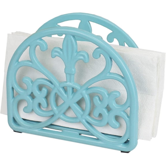 ANHXN Cast Iron Fleur De Lis Napkin Holder Kitchen Countertop Dinner Table Indoor & Outdoor
