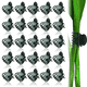 thumbnail image 2 of 100 clips para plantas de soporte de orquídeas, clips de flores para plantas trepadoras para soporte de tallo de orquídea, soporte de plantas, verde oscuro, 2 of 8
