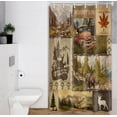 thumbnail image 3 of Rustic Shower Curtain, Country Woodland Mountain Bear Deer Decor Shower Curtains Set with Hooks, Western Farmhouse Fabric Bathroom Curtains, 36X72 Inches, 3 of 6