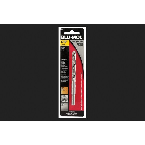 Broca Disston Blu-Mol de 0,8 cm de diámetro x 11 cm de acero de alta velocidad