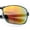 Gunmetal - Orange Mirror, variant on Mens 90s Rectangular Metal Rim Sport Wrap Arm Sunglasses Gunmetal - Orange Mirror