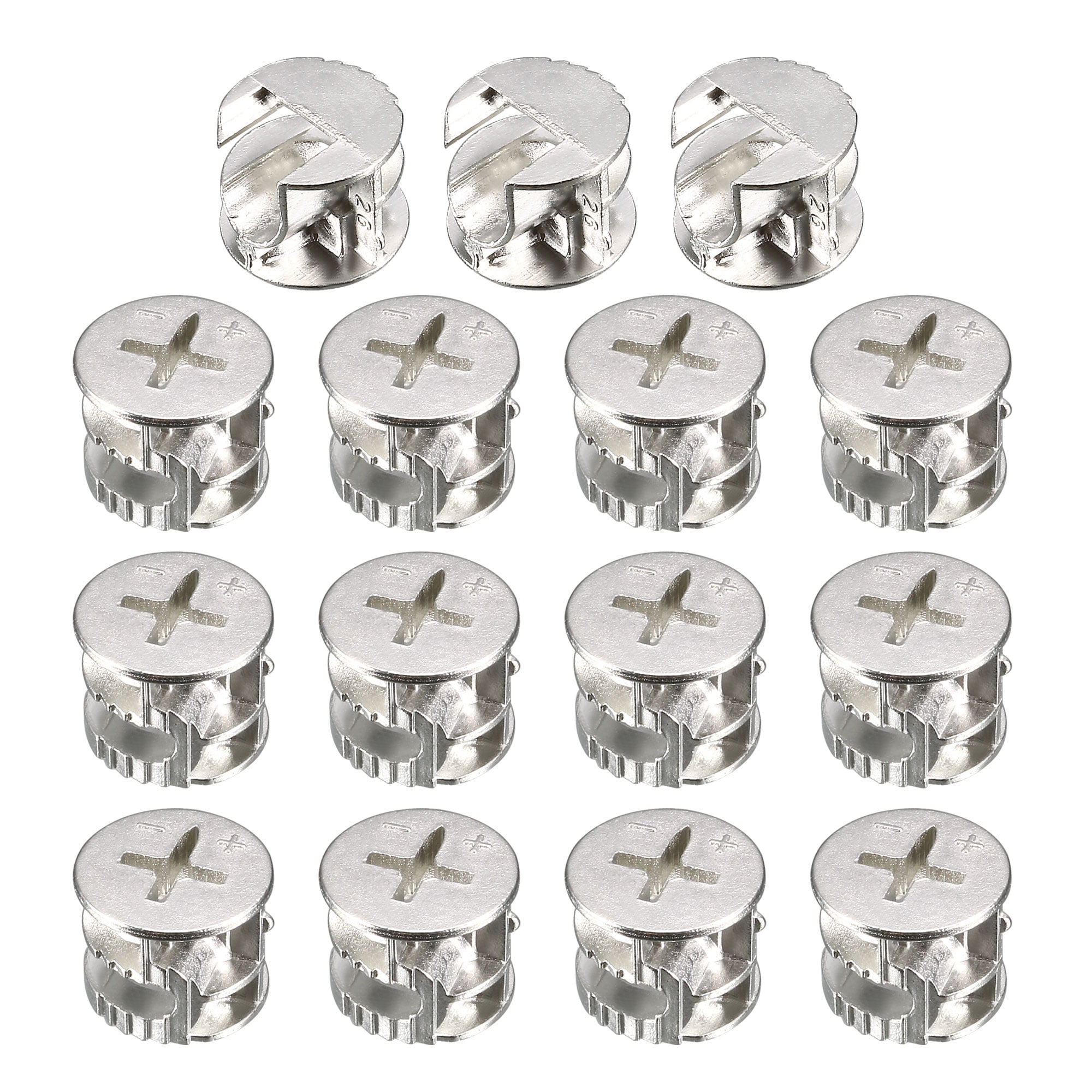 Uxcell 15mm Dia Furniture Chairs Lock Slotted Screw Knobs Fittings