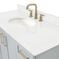 thumbnail image 5 of Ariel Taylor 48 In. Oval Sink Bathroom Vanity With Carrara White Quartz Countertop 1.5 Edge In Grey, 5 of 11