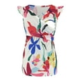 thumbnail image 5 of Gvmfive Women Short Sleeve Maternity T Shirt Floral Print Pregnant Breastfeeding Nursing Tops, 5 of 7