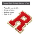 thumbnail image 3 of Uxcell 4Pcs Chenille Letter Patches Iron on Letter Patches Red R Alphabet Decorative Repair Embroidered Patches, 3 of 6