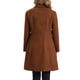 thumbnail image 3 of Abrigos de solapa INSPIRE CHIC para mujer, abotonados, de una sola fila, de manga larga, abrigo de guisante de invierno, marrón, 3 of 5
