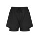 thumbnail image 3 of Ceisia Men's Fake Two Piece Double Layer Quick Dry Breathable Sports Fitness Shorts Cropped Training Pants Black Size-L Gifts, 3 of 5