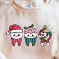 thumbnail image 2 of Christmas Teeth Embroidered Sweatshirt, Dentist Xmas Embroidery Shirt, New Year Dental Gifts, 2 of 5