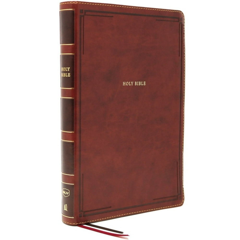 Nkjv thinline bible giant print leathersoft brown thumb indexed 