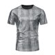thumbnail image 5 of Camiseta de fiesta disco de manga corta para hombres con estampado animal metálico INSPIRE CHIC XL Plata, 5 of 6