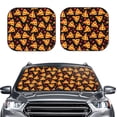 thumbnail image 2 of Balery 2 Piece Cartoon Pizza Car Windshield Sun Shade|Foldable Front Windshield Shade for Car Front Window for Most Sedans SUV Truck-, 2 of 7
